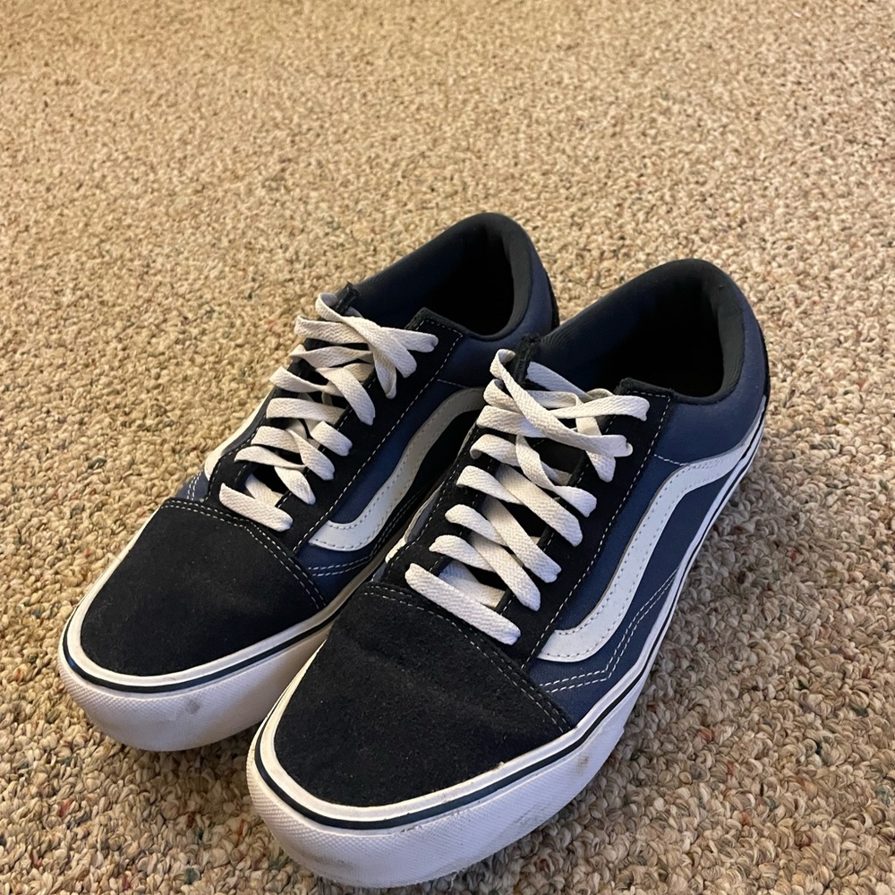 Two tone blue vans, size 10 ultra cush insole’s.